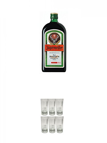 Jägermeister aus Deutschland 0,7 Liter + Jägermeister Frozen ONE ICE (Groß) Gläser 4 cl 6 Stück von Unbekannt