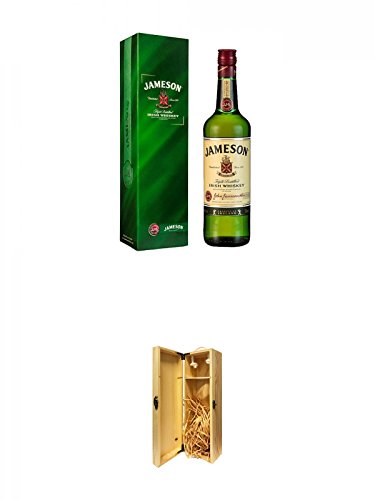 Jameson Irish Whiskey 0,7 Liter + 1a Whisky Holzbox für 1 Flasche mit Hakenverschluss von Unbekannt