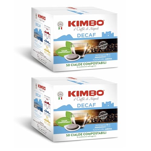 Kimbo Kompostierbare Waffeln Entkoffeiniert - 100 Waffeln von Kimbo