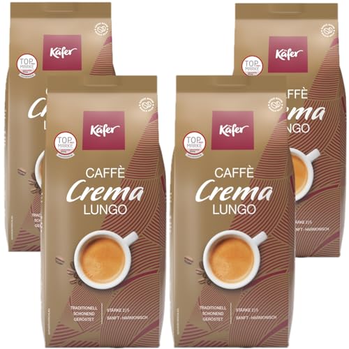 K?fer Caff? Crema, 1000g, ganze Bohne 4er Pack von Käfer