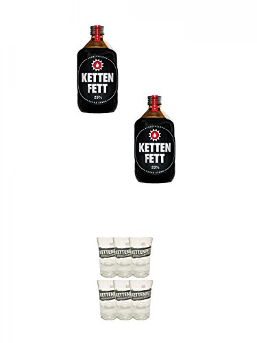 Kettenfett Lakritz Likör 2 x 0,5 Liter Kanne + Kettenfett Shot Glas 6 Stück Kettenfett Lakritz Likör 2 x 0,5 Liter Kanne + Kettenfett Shot Glas 6 Stück von Unbekannt