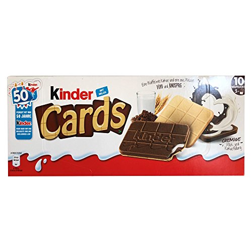 Kinder Cards Kekse mit Milch und Kakaofüllung (128g Packung) von Unbekannt