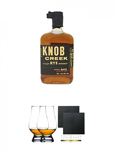 Knob Creek RYE Kentucky Straight Bourbon 0,7 Liter + The Glencairn Glass Whisky Glas Stölzle 2 Stück + Schiefer Glasuntersetzer eckig ca. 9,5 cm Ø 2 Stück Knob Creek RYE Kentucky Straight Bourbon 0,7 Liter + The Glencairn Glass Whisky Glas Stölzle 2 Stück + Schiefer Glasuntersetzer eckig ca. 9,5 cm Ø 2 Stück von Diverse