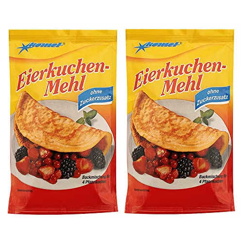 Komet Eierkuchenmehl 2er Pack (2 x 125 g) für 2 x 4 Portionen Backmischung ohne Zuckerzusatz von Unbekannt