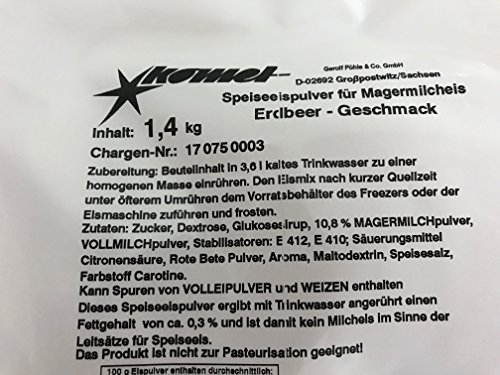 Komet Erdbeer 1,4 Kg Eispulver Softeispulver Speiseeispulver Eismaschine Preis pro 1Kg = 8,56€ Komet Erdbeer 1,4 Kg Eispulver Softeispulver Speiseeispulver Eismaschine Preis pro 1Kg = 8,56€ von Unbekannt