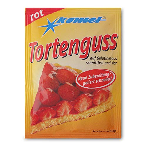 5er Pack Komet Tortenguss rot (5 x 15 g) für 375 ml Wasser oder Fruchtsaft auf Gelatinebasis von Unbekannt