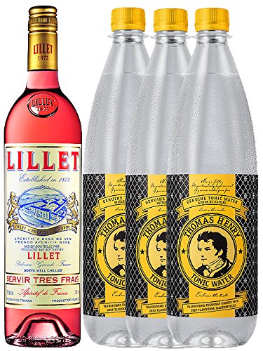 Lillet Rose Weinaperitif Frankreich 0,75 Liter + 3 x Thomas Henry Tonic Water 1,0 Liter inc. 0.45€ MEHRWEG Pfand von Unbekannt