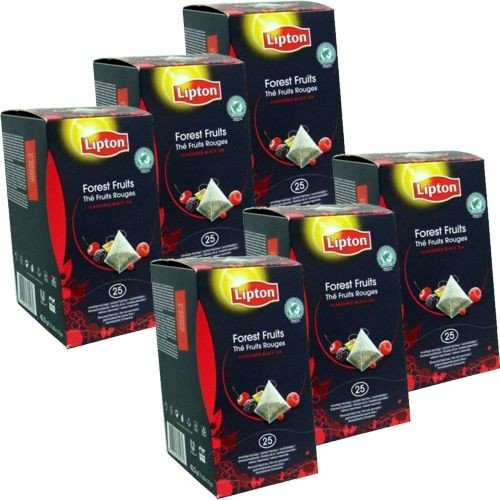Lipton Pyramiden Teebeutel Waldfrucht 6 x 25 Btl. (Forest Fruit) Vakuumverpackt von Unbekannt