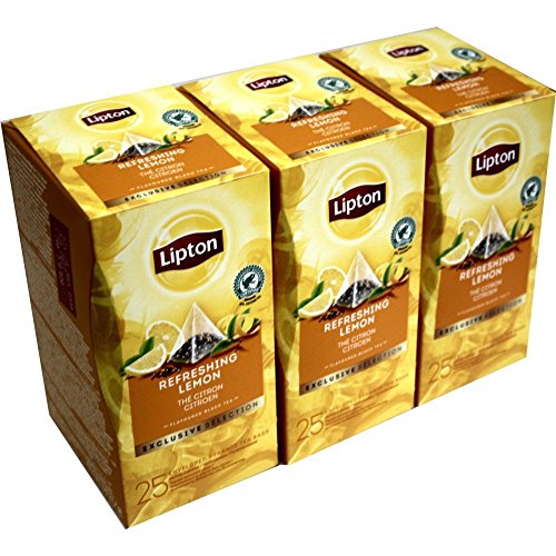 Lipton Pyramiden Teebeutel Zitrone 3 x 25 Btl. (Lemon Tea) Vakuumverpackt von Unbekannt