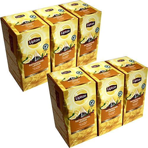 Lipton Pyramiden Teebeutel Zitrone 6 x 25 Btl. (Lemon Tea) Vakuumverpackt von Unbekannt