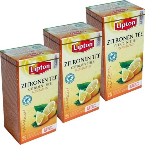 Lipton Teebeutel Zitrone 3 x 25 Btl. (Lemon) Vakuumverpackt von Unbekannt