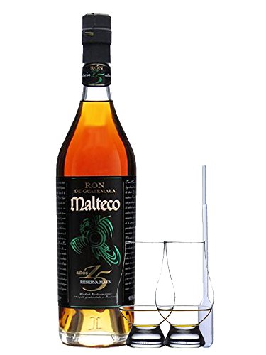 Malteco Reserva Maya 15 Jahre Guatemala 0,7 Liter + 2 Glencairn Gläser + Einwegpipette 1 Stück Malteco Reserva Maya 15 Jahre Guatemala 0,7 Liter + 2 Glencairn Gläser + Einwegpipette 1 Stück von Unbekannt