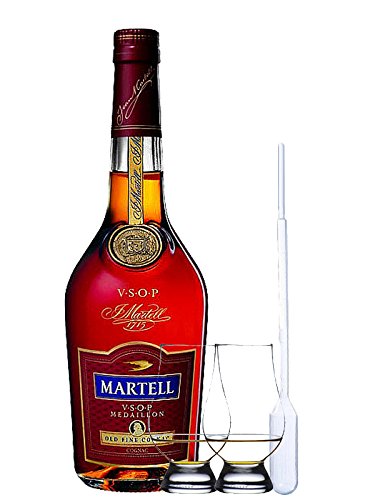 Martell VSOP Cognac Frankreich 0,7 Liter + 2 Glencairn Gläser und Einwegpipette Martell VSOP Cognac Frankreich 0,7 Liter + 2 Glencairn Gläser und Einwegpipette von Unbekannt