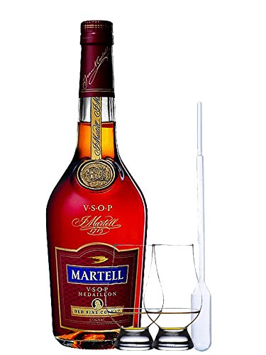 Martell VSOP Cognac Frankreich 0,7 Liter + 2 Glencairn Gläser und Einwegpipette von Unbekannt
