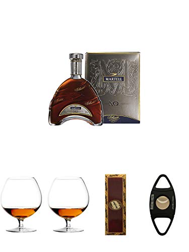 Martell XO Extra Old Cognac in Geschenkpackung Frankreich 0,7 Liter + Cognacglas / Schwenker Stölzle 1 Stück - 103/18 + Cognacglas / Schwenker Stölzle 1 Stück - 103/18 + BrickHouse Streichhölzer + Buena Vista Zigarrencutter Martell XO Extra Old Cognac in Geschenkpackung Frankreich 0,7 Liter + Cognacglas / Schwenker Stölzle 1 Stück - 103/18 + Cognacglas / Schwenker Stölzle 1 Stück - 103/18 + BrickHouse Streichhölzer + Buena Vista Zigarrencutter von Unbekannt