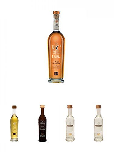 Marzadro Grappa 18Lune 0,7 Liter + Marzadro Grappa 18Lune 0,04 Liter MINIATUR + Marzadro LA TRENTINA morbida 0,04 Liter MINIATUR + Marzadro Anfora Grappa Trentina 0,04 Liter MINIATUR + Marzadro Anfora Grappa Trentina 0,04 Liter MINIATUR von Unbekannt