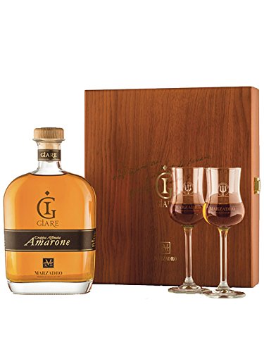 Marzadro Grappa GIARE Amarone 0,7 Liter + 2 Gäser in edler Holzkiste Marzadro Grappa GIARE Amarone 0,7 Liter + 2 Gäser in edler Holzkiste von Unbekannt