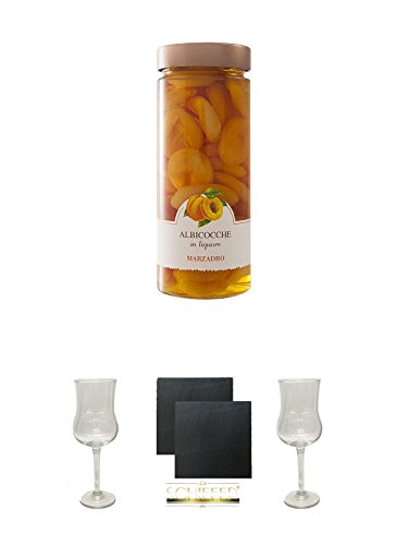 Marzadro Vaso Frutta Albicocche - Aprikosen Likör 0,35 Liter mit Früchten + Marzadro Grappa Gläser mit Eichstrich 2cl und 4cl 1 Stück + Schiefer Glasuntersetzer eckig ca. 9,5 cm Ø 2 Stück + Marzadro Grappa Gläser mit Eichstrich 2cl und 4cl 1 Stück Marzadro Vaso Frutta Albicocche - Aprikosen Likör 0,35 Liter mit Früchten + Marzadro Grappa Gläser mit Eichstrich 2cl und 4cl 1 Stück + Schiefer Glasuntersetzer eckig ca. 9,5 cm Ø 2 Stück + Marzadro Grappa Gläser mit Eichstrich 2cl und 4cl 1 Stück von Unbekannt