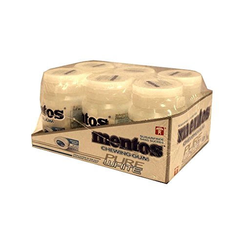 Mentos Pure White Kaugummi 6 x 60g Dose (Zuckerfrei) von Unbekannt