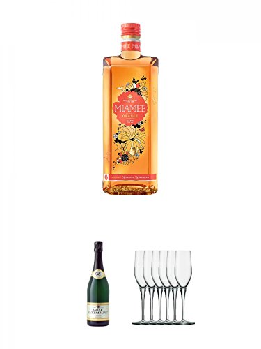 Miamee Orange Goldwasser Likör 0,7 Liter + Bernard Massard Graf Luxemburg trocken 0,75 Liter + Stölzle Exquisit Sektkelch 6er Pack von Unbekannt