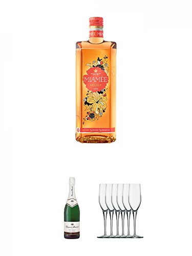 Miamee Orange Goldwasser Likör 0,7 Liter + Bernard Massard Sekt Riesling trocken 0,75 Liter + Stölzle Exquisit Sektkelch 6er Pack Miamee Orange Goldwasser Likör 0,7 Liter + Bernard Massard Sekt Riesling trocken 0,75 Liter + Stölzle Exquisit Sektkelch 6er Pack von Unbekannt
