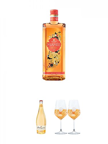 Miamee Orange Goldwasser Likör 0,7 Liter + Rotkäppchen Fruchtsecco Mango 0,75 Liter + Miamee Goldwasser Cocktail Gläser mit 5cl Eichstrich 2 Stück von Unbekannt