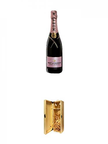 Moet Chandon Brut Rosé Imperial Champagner 0,75 Liter + 1a Whisky Holzbox für 1 Flasche mit Hakenverschluss Moet Chandon Brut Rosé Imperial Champagner 0,75 Liter + 1a Whisky Holzbox für 1 Flasche mit Hakenverschluss von Unbekannt