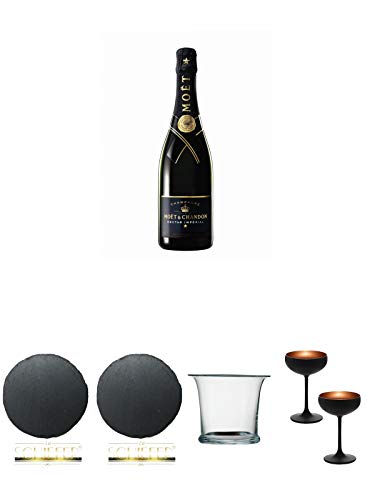 Moet Chandon Nectar Imperial Champagner 0,75 Liter + Schiefer Glasuntersetzer RUND ca. 9,5 cm Durchmesser + Schiefer Glasuntersetzer RUND ca. 9,5 cm Durchmesser + Sekt/Champagnerkühler mundgeblasen 1 Stück - 2000055 + Sektschale/Champagnerschale Stölzle Moet Chandon Nectar Imperial Champagner 0,75 Liter + Schiefer Glasuntersetzer RUND ca. 9,5 cm Durchmesser + Schiefer Glasuntersetzer RUND ca. 9,5 cm Durchmesser + Sekt/Champagnerkühler mundgeblasen 1 Stück - 2000055 + Sektschale/Champagnerschale Stölzle von Unbekannt
