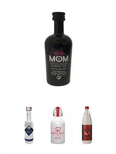 Mom God Save the Gin England 0,05 Liter Miniatur + Citadelle Gin aus Frankreich 5 cl + Eden Mill LOVE Gin Schottland 0,5 Liter + Thomas Henry Spicy Ginger 1,0 Liter von Unbekannt