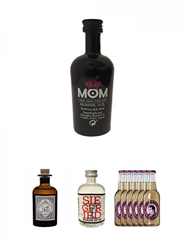 Mom God Save the Gin England 0,05 Liter Miniatur + Monkey 47 Schwarzwald Dry Gin 5 cl MINIATUR + Siegfried Rheinland Dry Gin Deutschland 0,04 Liter Miniatur + Thomas Henry Ginger Ale 6 x 0,2 Liter von Unbekannt