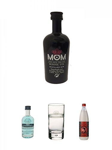 Mom God Save the Gin England 0,05 Liter Miniatur + The London No. 1 Gin 5 cl Miniatur + The London No. 1 Longdrinkglas 1 Stück + Thomas Henry Spicy Ginger 1,0 Liter von Unbekannt