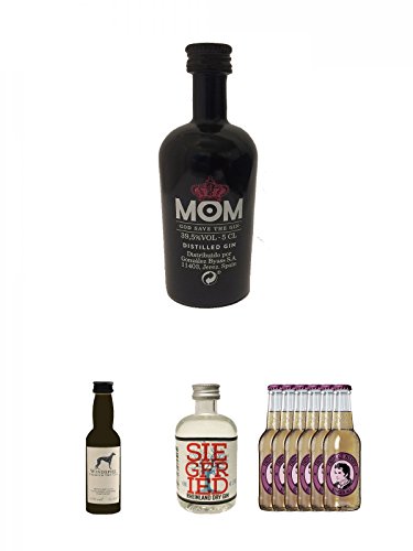 Mom God Save the Gin England 0,05 Liter Miniatur + Windspiel Premium Dry Gin Deutschland Miniatur 0,04 Liter + Siegfried Rheinland Dry Gin Deutschland 0,04 Liter Miniatur + Thomas Henry Ginger Ale 6 x 0,2 Liter von Unbekannt