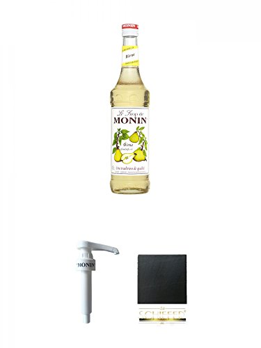Monin Birne 0,7 Liter + Monin Dosier Pumpe für 0,7 & 1,0 Literflasche + Schiefer Glasuntersetzer eckig ca. 9,5 cm Durchmesser Monin Birne 0,7 Liter + Monin Dosier Pumpe für 0,7 & 1,0 Literflasche + Schiefer Glasuntersetzer eckig ca. 9,5 cm Durchmesser von Diverse