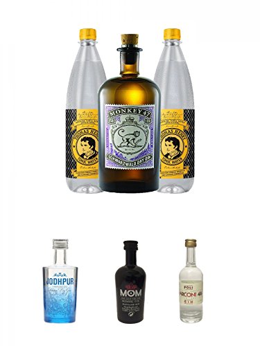 Monkey 47 Schwarzwald Dry Gin 0,5 Liter + 2 x Thomas Henry Tonic 1,0 Liter + Jodhpur Premium London Dry Gin England 0,05 Liter MINI + Mom God Save the Gin England 0,05 Liter Miniatur + Poli Marconi 46 Gin 0,05 Liter Mini Monkey 47 Schwarzwald Dry Gin 0,5 Liter + 2 x Thomas Henry Tonic 1,0 Liter + Jodhpur Premium London Dry Gin England 0,05 Liter MINI + Mom God Save the Gin England 0,05 Liter Miniatur + Poli Marconi 46 Gin 0,05 Liter Mini von Unbekannt