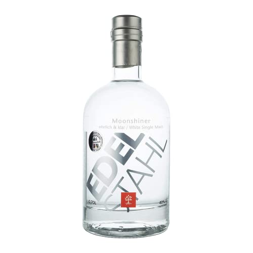 EDELSTAHL Moonshiner 1x0,7L | 50% vol. Alk. | edler White Single Malt | klares Getreide Destillat vor der Fassreifung | kräftige Röstaromen mit dezenter Süße | Moonshine Whiskey aus Deutschland von EDELSTAHL