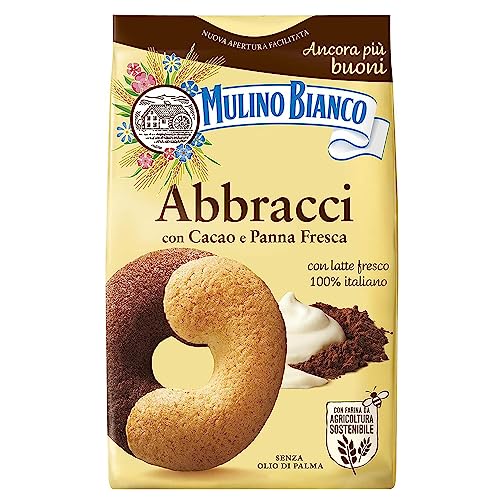 MULINO BIANCO Abbracci knusprige italienische Kekse mit Butter- und Kakaogeschmack 350g (Abbracci, x1) von sarcia.eu