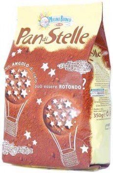 Mulino Bianco Pan di Stelle Kekse mit Schokolade und Zuckersternen (350g Beutel) von Unbekannt