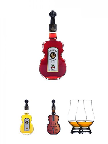 Nannerl Cherry Likör in Geigenform 0,5 Liter + Nannerl Marillen Likör 20% in Geigenform 0,5 Liter + Nannerl Violine Kaffee - Likör 15% in Geigenform 0,5 Liter + The Glencairn Glas Stölzle 2 Stück Nannerl Cherry Likör in Geigenform 0,5 Liter + Nannerl Marillen Likör 20% in Geigenform 0,5 Liter + Nannerl Violine Kaffee - Likör 15% in Geigenform 0,5 Liter + The Glencairn Glas Stölzle 2 Stück von Unbekannt