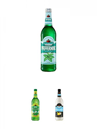 Nordbrand Pfefferminzlikör 0,7 Liter + Nordbrand Waldmeisterlikör 0,7 Liter + Nordbrand Pina Colada 15% 0,7 Liter Nordbrand Pfefferminzlikör 0,7 Liter + Nordbrand Waldmeisterlikör 0,7 Liter + Nordbrand Pina Colada 15% 0,7 Liter von Diverse