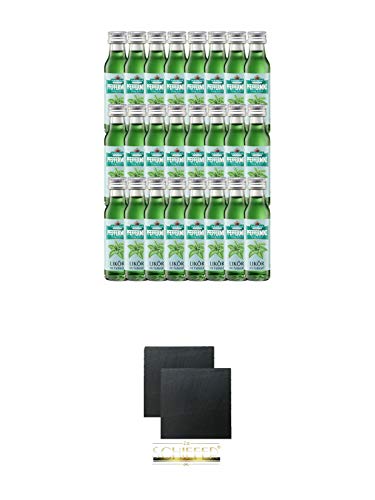 Nordbrand Pfefferminzlikör 24 x 0,02 Liter Minis + Schiefer Glasuntersetzer eckig ca. 9,5 cm Ø 2 Stück Nordbrand Pfefferminzlikör 24 x 0,02 Liter Minis + Schiefer Glasuntersetzer eckig ca. 9,5 cm Ø 2 Stück von Diverse
