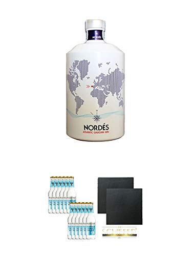 Nordes Atlantic Gin 0,7 Liter + Fever Tree Mediterranean Tonic Water 12 x 0,2 Liter + Schiefer Glasuntersetzer eckig ca. 9,5 cm Ø 2 Stück Nordes Atlantic Gin 0,7 Liter + Fever Tree Mediterranean Tonic Water 12 x 0,2 Liter + Schiefer Glasuntersetzer eckig ca. 9,5 cm Ø 2 Stück von Diverse