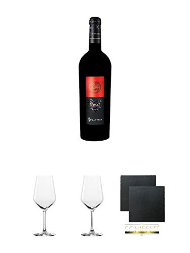 Numanthia Termes Toro 6 x 0,75 Liter + Rotweinglas Stölzle - 3770001 + Rotweinglas Stölzle - 3770001 + Schiefer Glasuntersetzer eckig ca. 9,5 cm Ø 2 Stück von Unbekannt