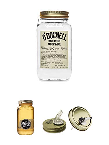 ODonnell High Proof 50% 0,7 Liter + Ole Smoky Moonshine Butterscotch (40 proof) im 0,5 Liter Glas + Ole Smoky Ausgiesser + ODonnell Ausgiesser 1 Stück von Unbekannt