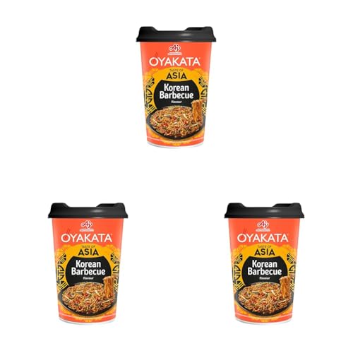 OYAKATA Korean Barbecue Geschmack Instant Nudeln Wok Style Japanischer Art Schnelle Zubereitung Ramen 93g (Packung mit 3) von Ajinomoto