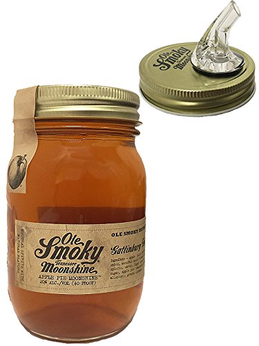 Ole Smoky Moonshine Apple Pie (40 proof) im 0,5 Liter Glas + Ole Smoky Ausgiesser von Unbekannt