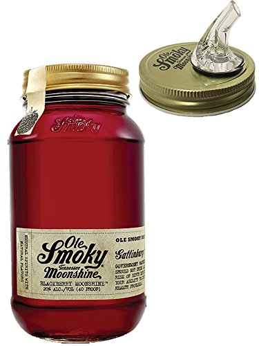 Ole Smoky Moonshine Blackberry (40 proof) im 0,5 Liter Glas + Ole Smoky Ausgiesser von Unbekannt