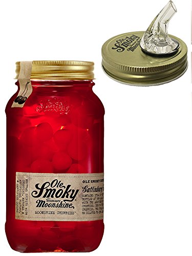 Ole Smoky Moonshine Cherries (100 proof) Kirschen 0,5 Liter Glas + Ole Smoky Ausgiesser von Unbekannt
