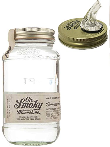 Ole Smoky Moonshine White Lightnin´ (100 proof) im 0,5 Liter Glas + Ole Smoky Ausgiesser von Unbekannt