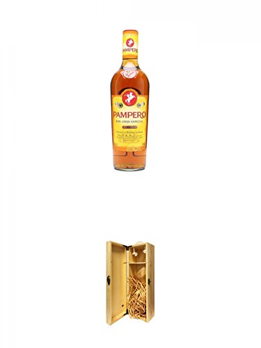 Pampero Anejo Especial Rum Venezuela 0,7 Liter + 1a Whisky Holzbox für 1 Flasche mit Hakenverschluss von Unbekannt