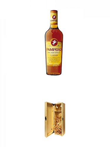 Pampero Anejo Especial Rum Venezuela 1,0 Liter + 1a Whisky Holzbox für 1 Flasche mit Hakenverschluss von Unbekannt